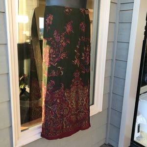 Lauren Ralph Lauren very long wrap skirt paisley, 14